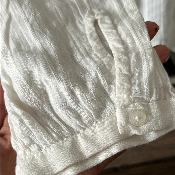 Abercrombie & Fitch Off White Embroidered Blouse - Picture 4 of 7